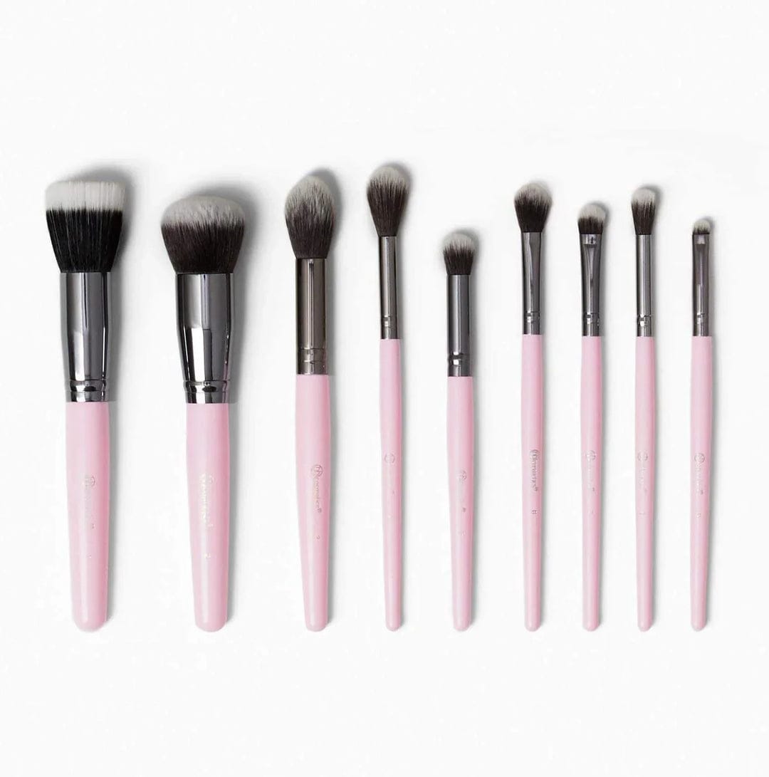 BH Cosmetics Mrs. Bella 9-Piece Makeup Brush Set (With Luxe Brush Holder)