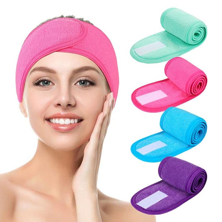 Facial Spa Headband – Adjustable Makeup & Skincare Hair Band
