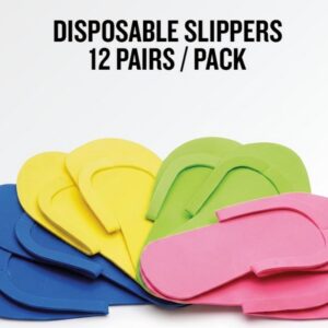 Disposable Pedicure Slippers - 12 Pairs / Pack