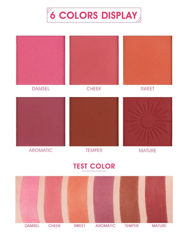 IMAGIC 6 Colour Touch Blush-on Palette - Image 2