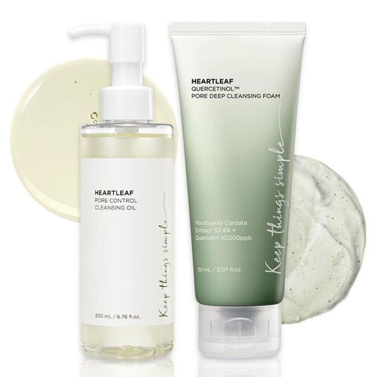 Anua Heartleaf Cleansing Bundle Set – Pore Control Cleansing Oil + Deep Cleansing Foam - Image 2