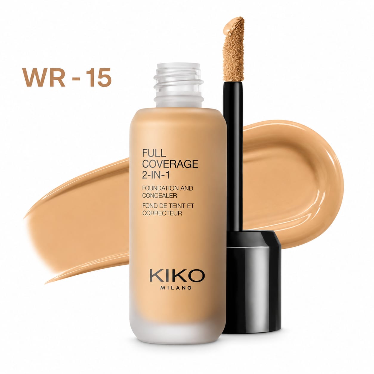KIKO Milano Full Coverage 2-In-1 Foundation & Concealer - Image 3