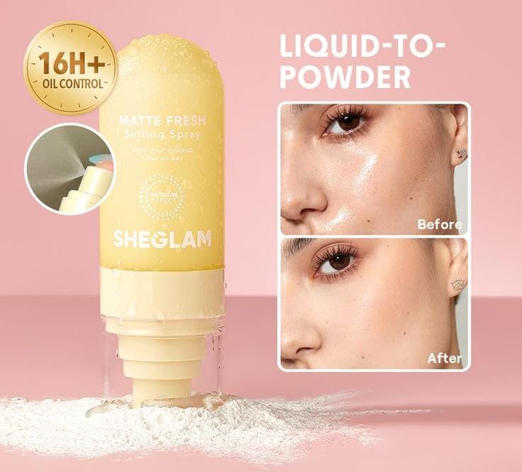 SHEGLAM Matte Fresh Setting Spray – Long Lasting Oil Control Makeup Fixer (55ml) - Image 4
