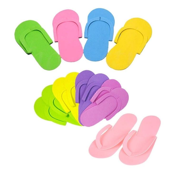 Disposable Pedicure Slippers – Foam Flip Flops (1 Pair) - Image 3