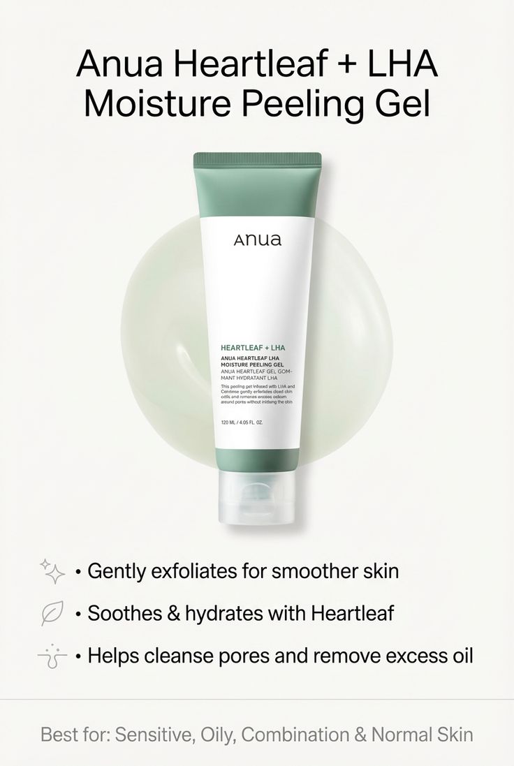 Anua Heartleaf LHA Moisture Peeling Gel 120ml | Gentle Exfoliant - Image 3