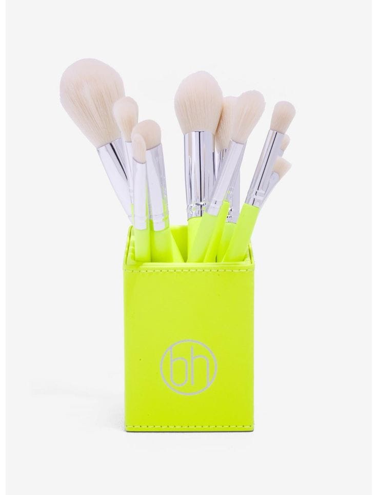 BH Cosmetics Color Festival 12-Piece Makeup Brush Set (With Angled Brush Holder) - Image 2