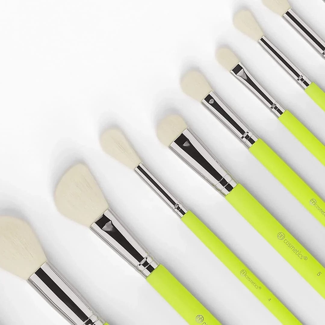 BH Cosmetics Color Festival 12-Piece Makeup Brush Set (With Angled Brush Holder) - Image 3