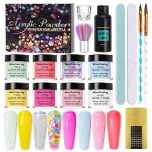 Acrylic Nail Powder Kit 1 – 8 Color Nail Extension Set for Beginners & Professionals