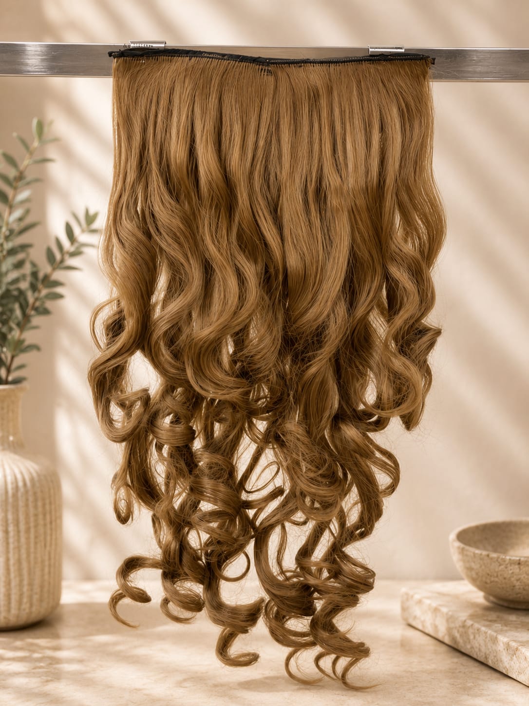 Honey Blonde Curl Hair Extensions