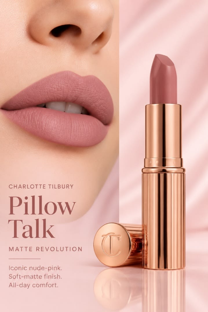 Charlotte Tilbury Matte Revolution Lipstick – Pillow Talk - Image 3