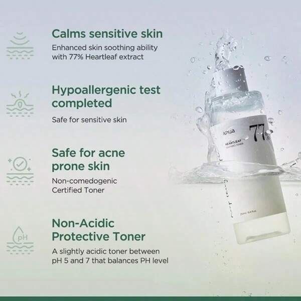 Anua Heartleaf 77% Soothing Toner - 250ml - Image 5