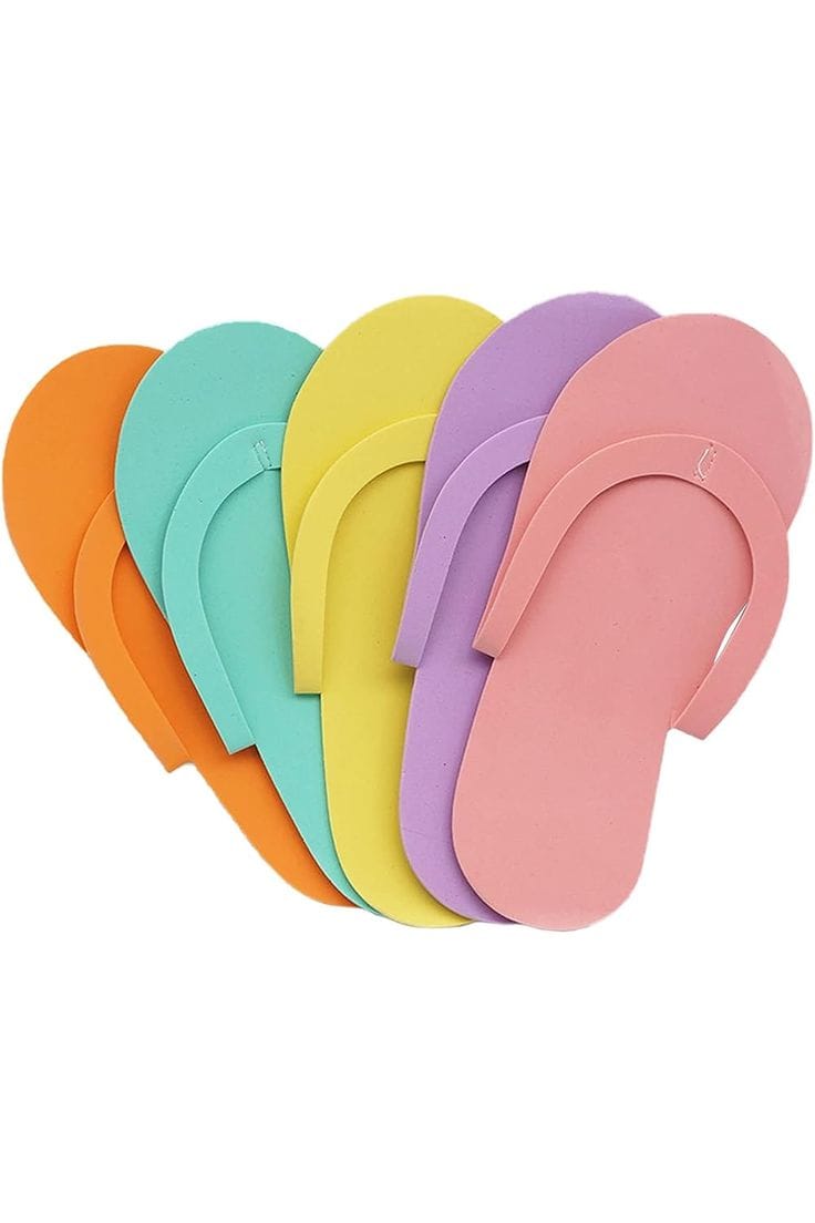 Disposable Pedicure Slippers – Foam Flip Flops (1 Pair)