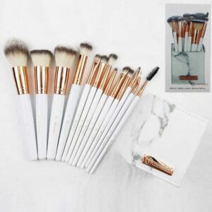 BH Cosmetics Marble 13-Piece Brush Set (With Stand)