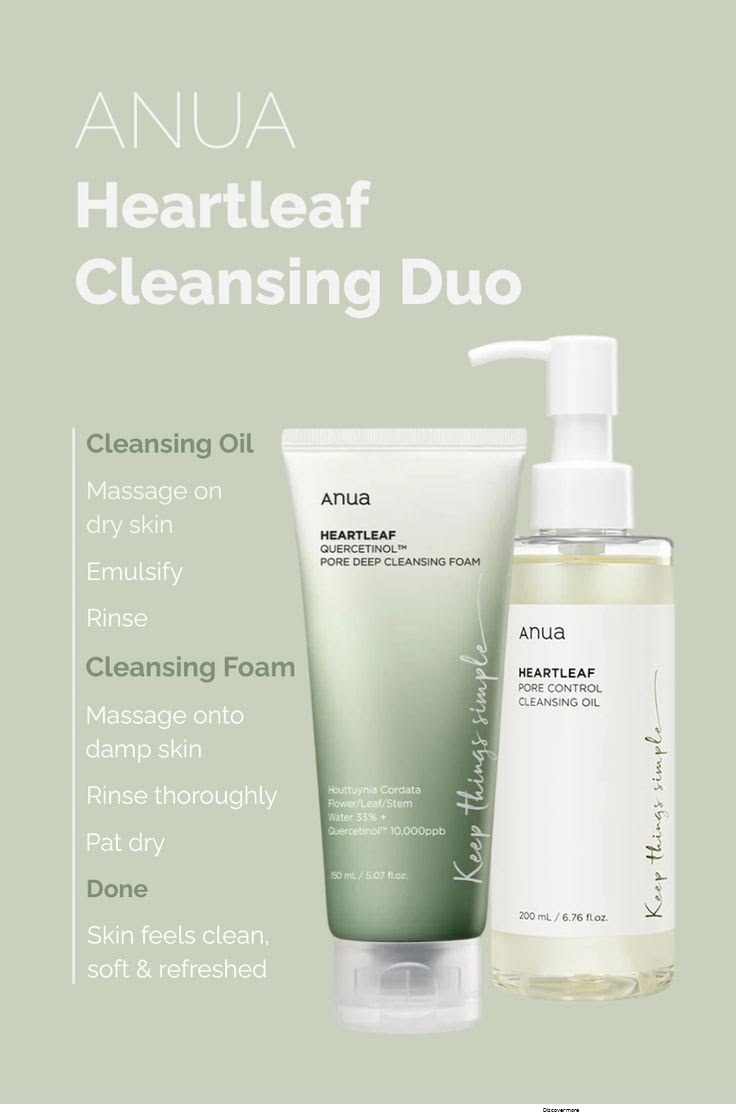 Anua Heartleaf Cleansing Bundle Set – Pore Control Cleansing Oil + Deep Cleansing Foam - Image 3