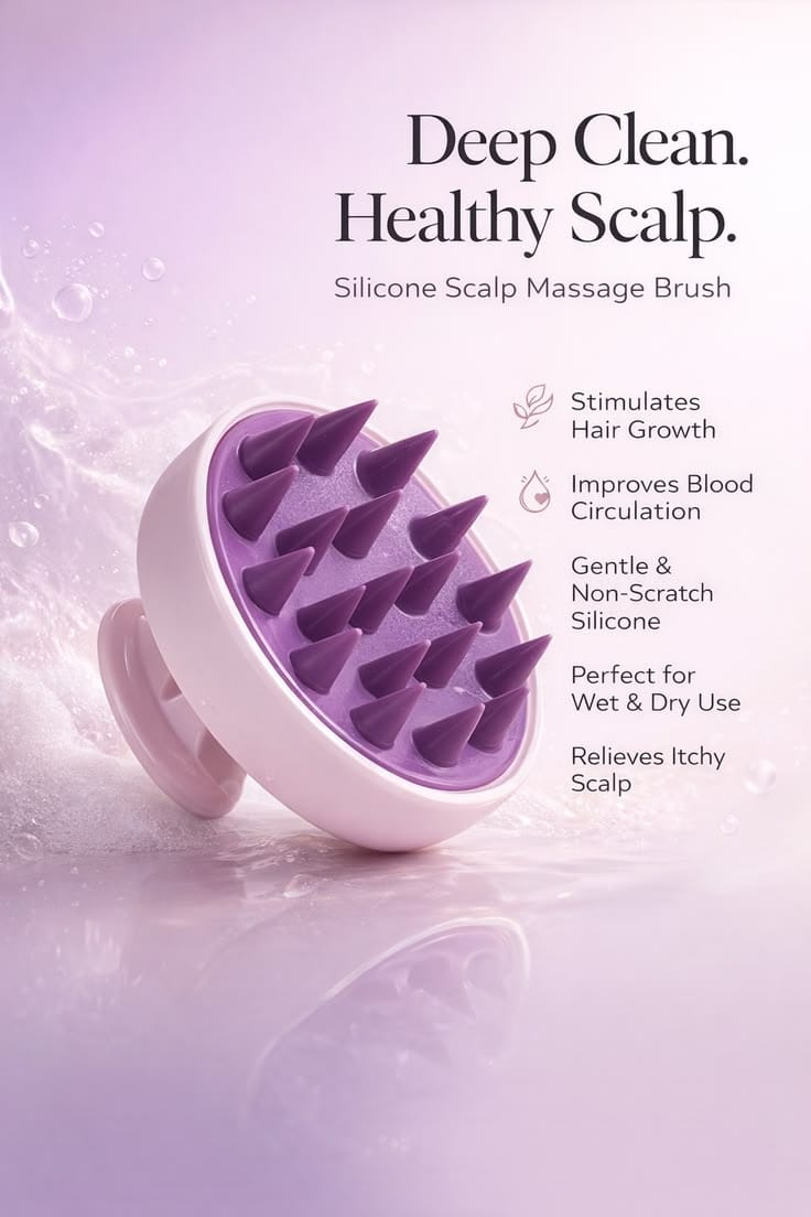 Silicone Hair & Scalp Massager Brush