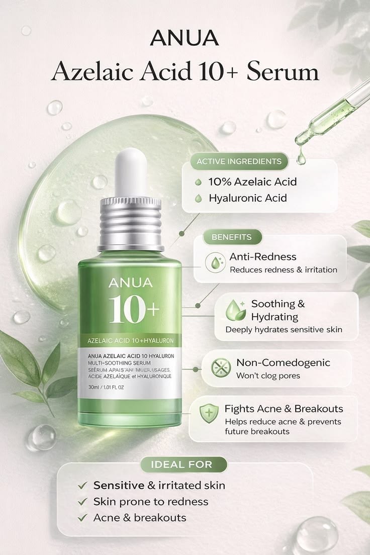 Anua Azelaic Acid 10% + Hyaluron Serum – Redness Relief & Soothing - Image 3