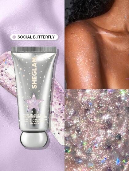 SHEGLAM Party Starter Body Highlighter Glitter Gel – Social Butterfly - Image 2