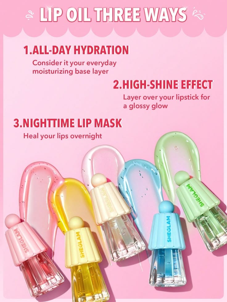 SHEGLAM Jelly Wow Hydrating Lip Oil – Berry Involved - Image 4