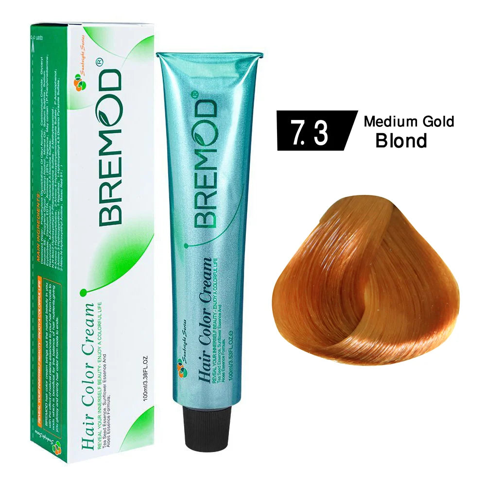 Bremod Hair Color Cream 7.3 Medium Gold Blond