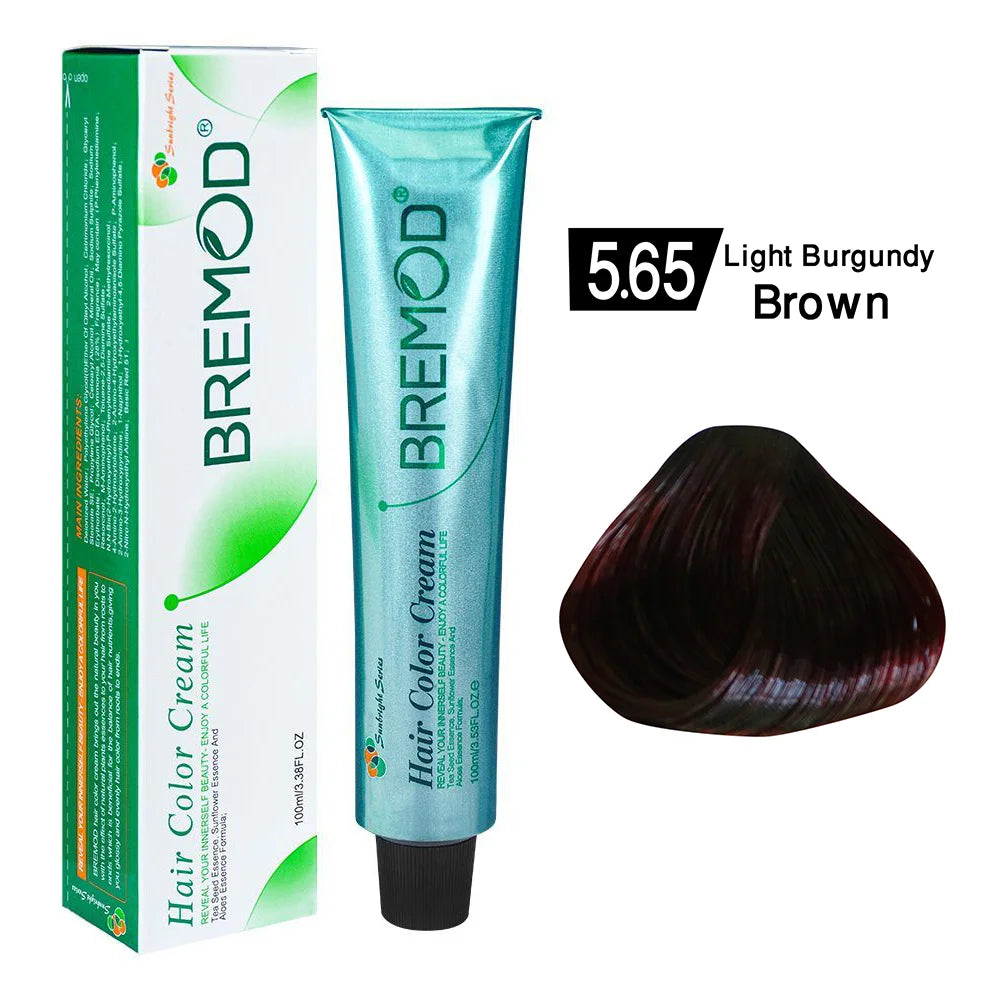 Bremod Hair Color Cream 5.65 Light Burgundy Brown