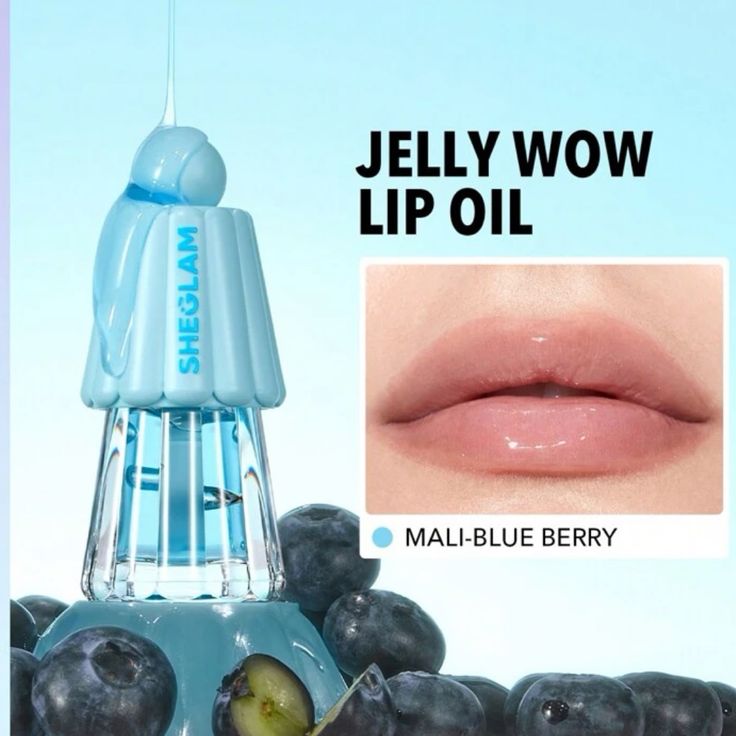 SHEGLAM Jelly Wow Hydrating Lip Oil – Mali-blue Berry - Image 2