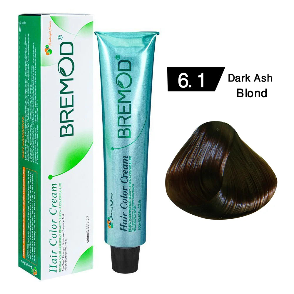 Bremod Hair Color Cream 6.1 Dark Ash Blond