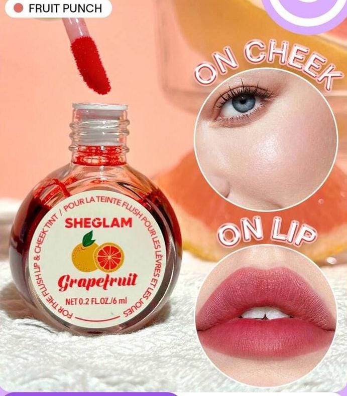 SHEGLAM For The Flush Lip & Cheek Tint – Fruit Punch (Grapefruit) - Image 2
