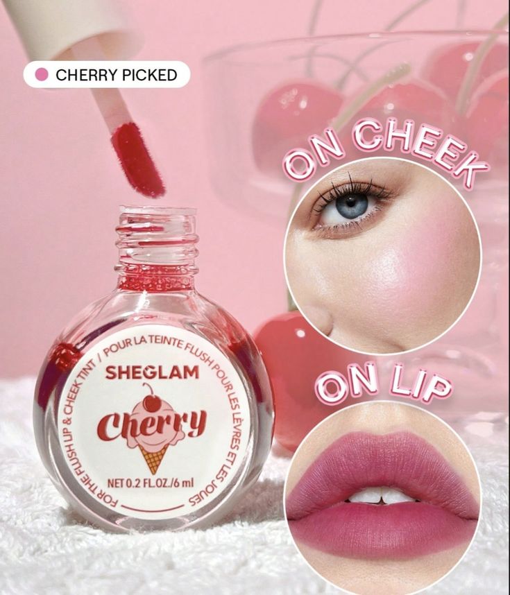 SHEGLAM For The Flush Lip & Cheek Tint – Cherry Picked (Cherry) - Image 2