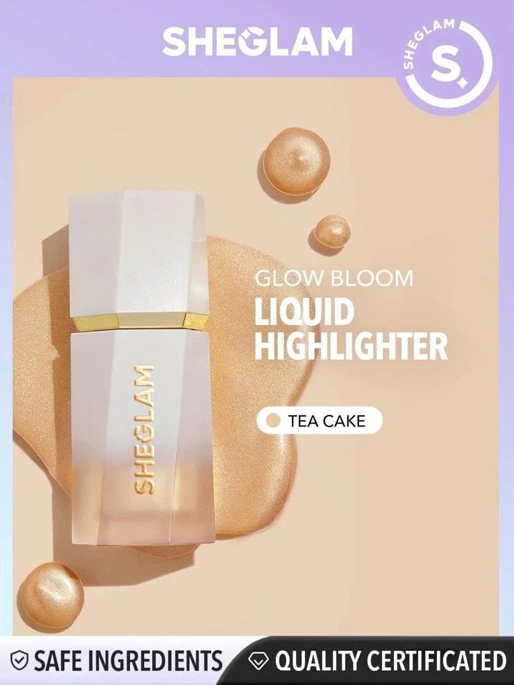 SHEGLAM Glow Bloom Liquid Highlighter – Tea Cake - Image 3