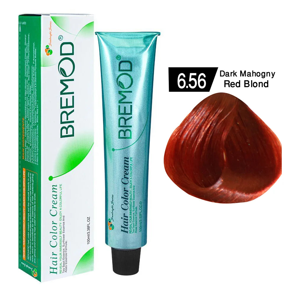 Bremod Hair Color Cream 6.56 Dark Mahogany Red Blond