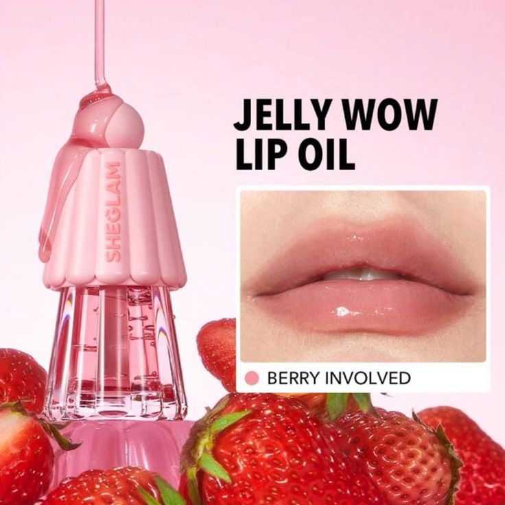 SHEGLAM Jelly Wow Hydrating Lip Oil – Berry Involved - Image 2