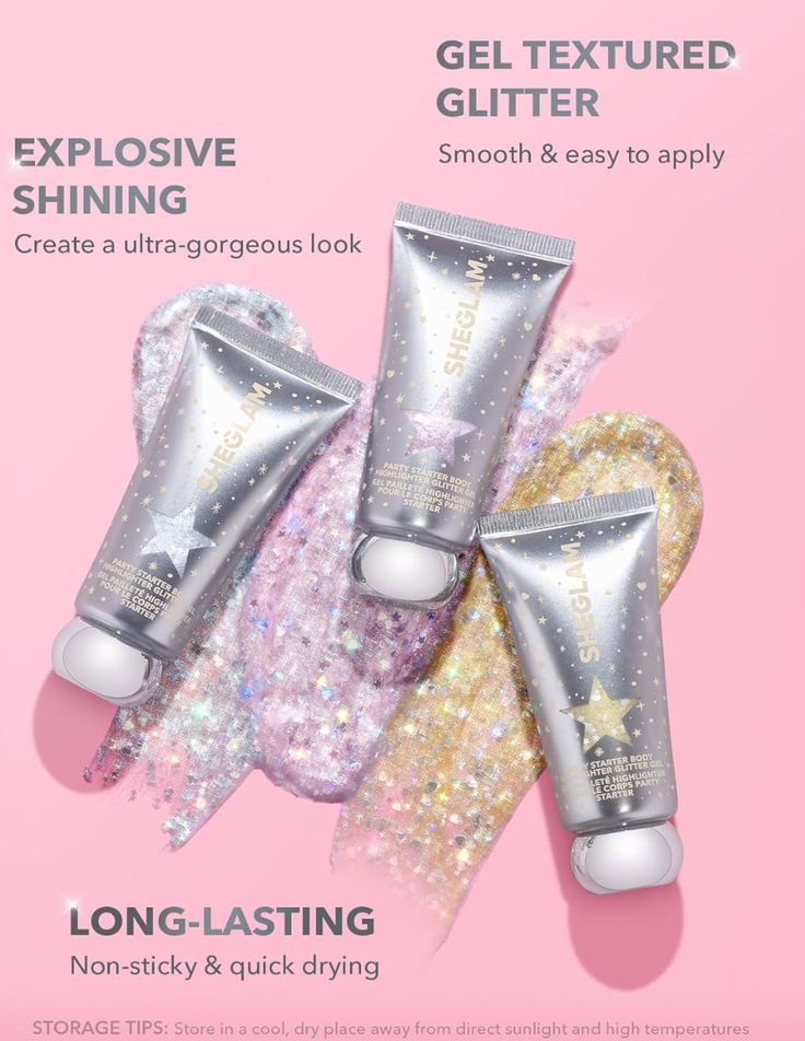 SHEGLAM Party Starter Body Highlighter Glitter Gel – Social Butterfly - Image 4