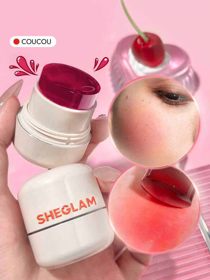 SHEGLAM Jelly-Licious Hydrating Lip & Blush Tint – Coucou - Image 2