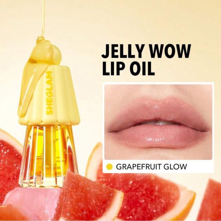 SHEGLAM Jelly Wow Hydrating Lip Oil – Grapefruit Glow - Image 2