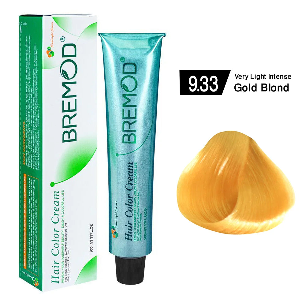 Bremod Hair Color Cream 9.33 Very Light Intense Gold Blond