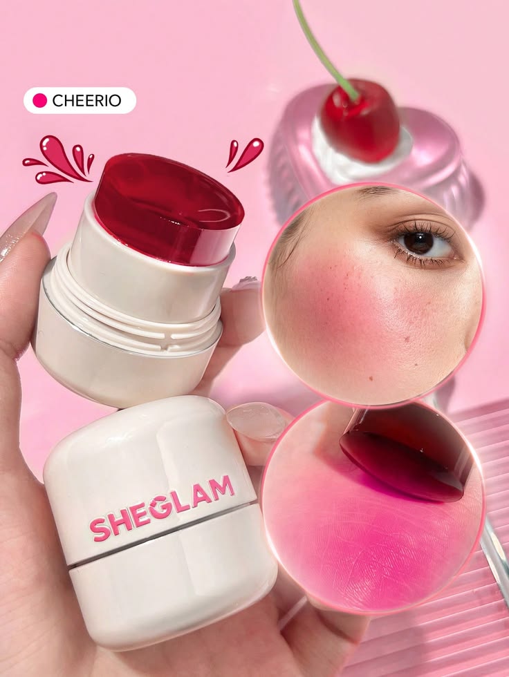 SHEGLAM Jelly-Licious Hydrating Lip & Blush Tint – Cheerio - Image 2