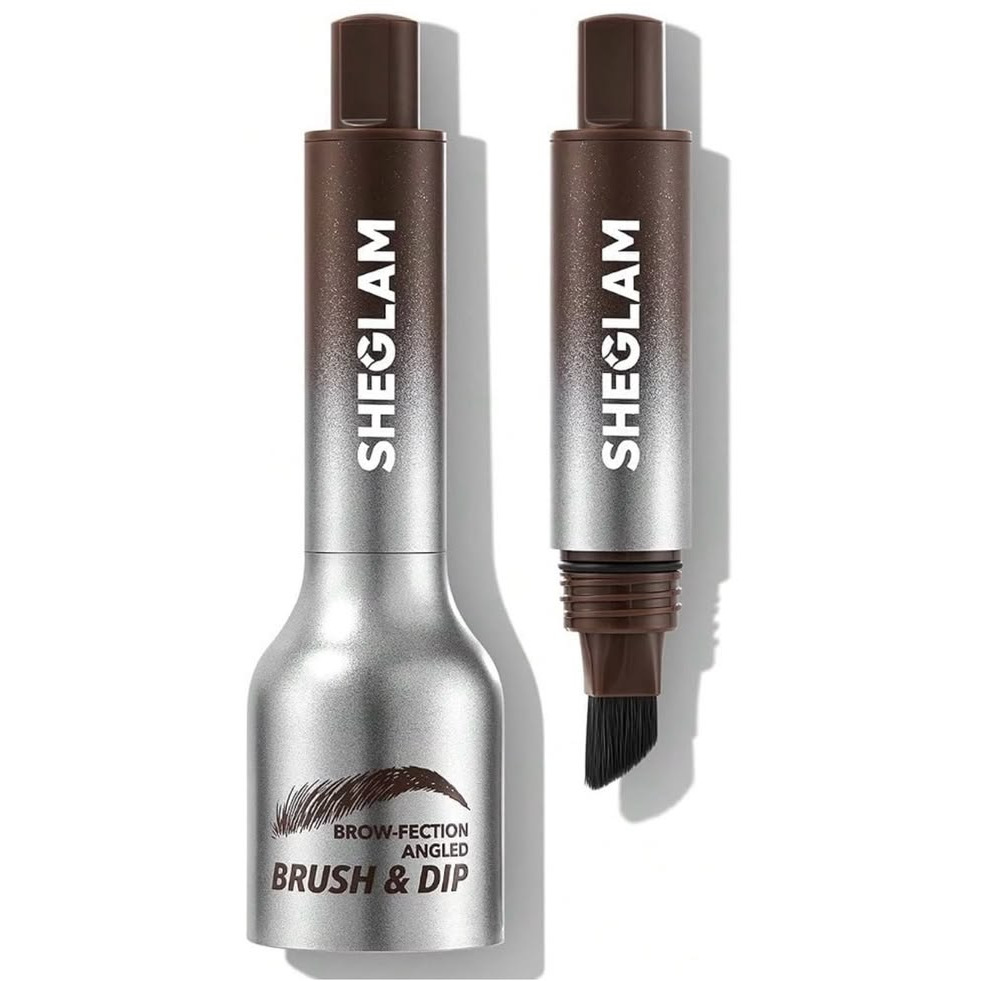 SHEGLAM Brow-fection Angled Brush & Dip Liquid Eyebrow Gel Pen – Chocolate