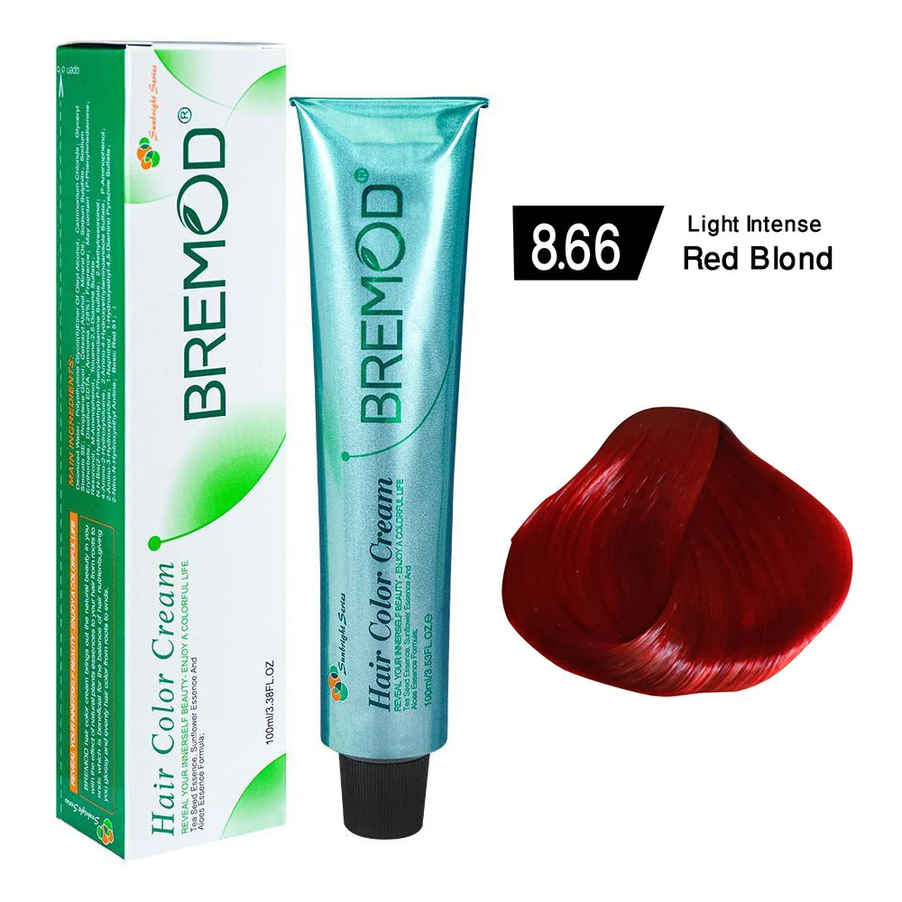 Bremod Hair Color Cream 8.66 Light Intense Red Blond